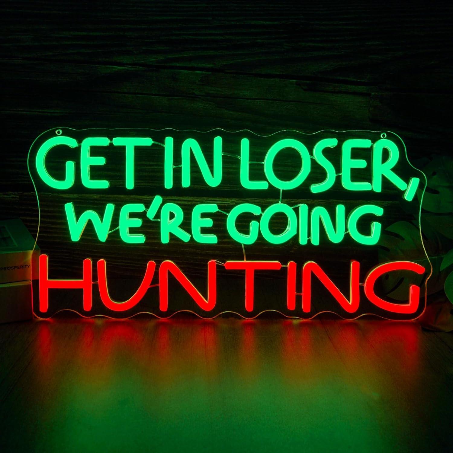 Outdoor Hunting Gifts - Funny Hunting Neon Sign LED Light