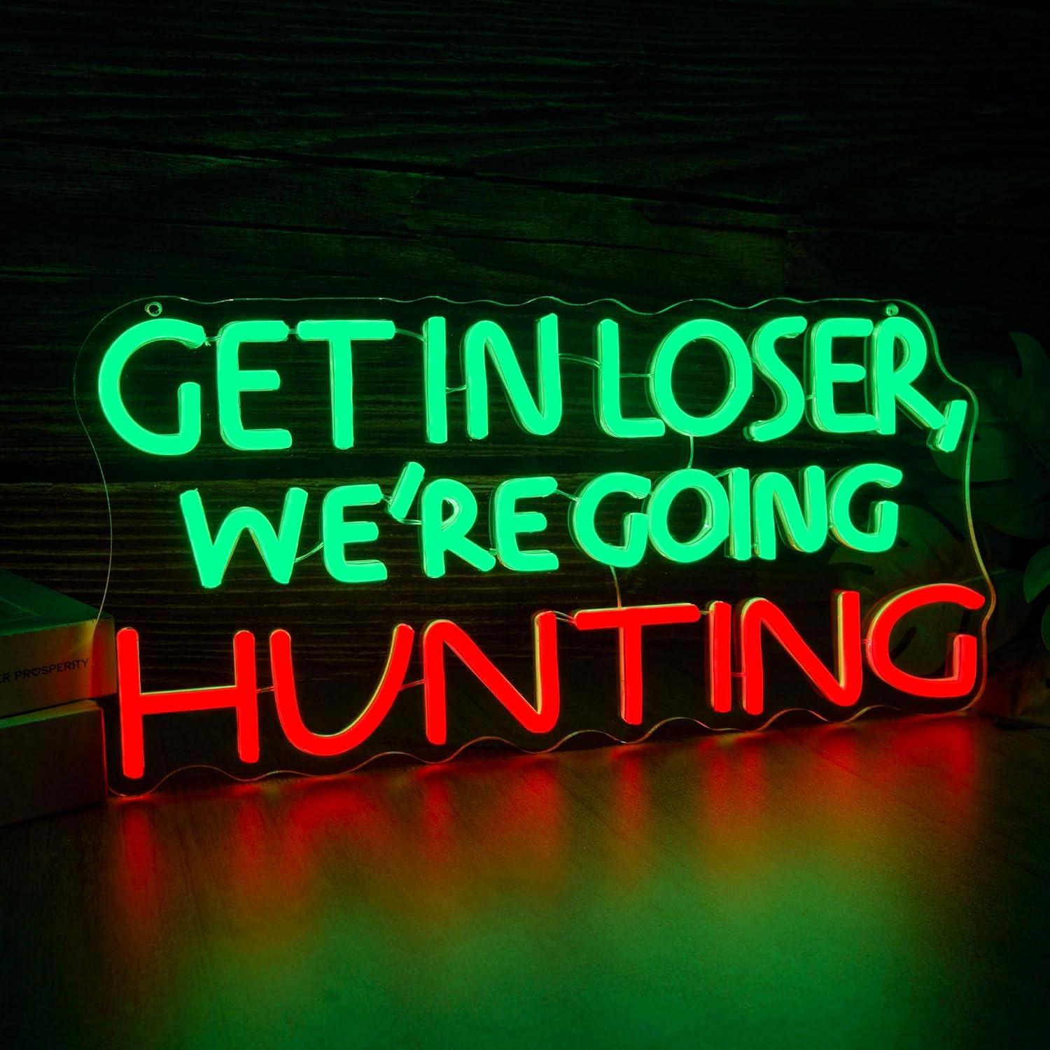 Funny Hunting Neon Sign LED Li - Outdoor Hunting Gifts recension och pris