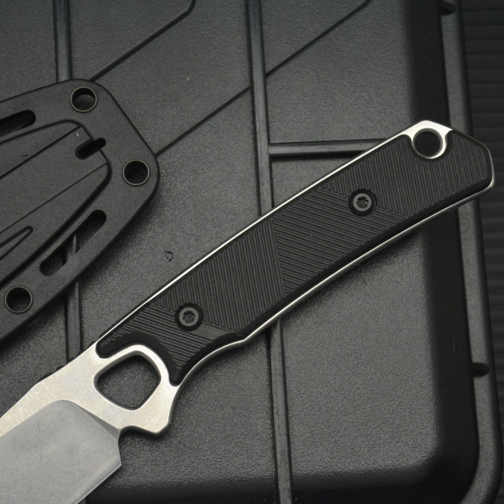 2048 EDC Straight Knife Black  - Knife Hunting Fixed Blade recension och pris